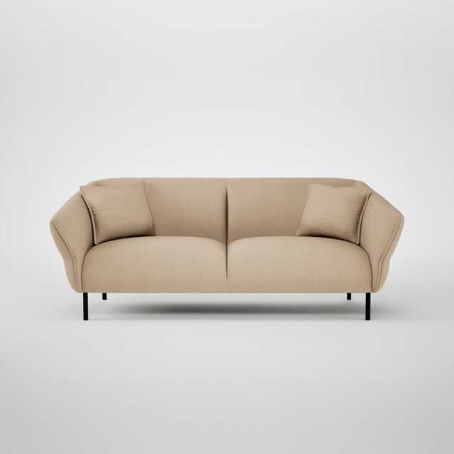 Heal's Alto 3 Seater Sofa Capelo Linen-Cotton Bamboo Black Feet - image 1