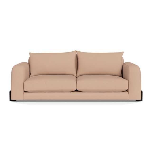 Heal's Nuvola 4 Seater Sofa Capelo Linen-Cotton Rosedale Black Feet