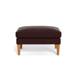 Heal's Wallis Ottoman Smart Luxe Velvet Acorn Stained Oak Feet