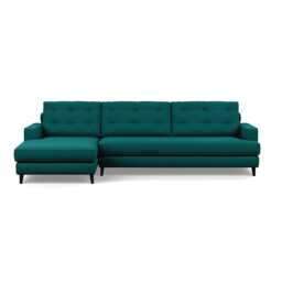 Heal's Mistral Left Hand Facing Corner Sofa Brushed Cotton Pine Black Feet