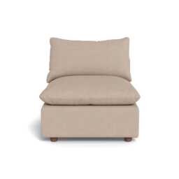 Heal's Astrid Single Unit Boucle Tweed Pearl Walnut Stained Beech Feet