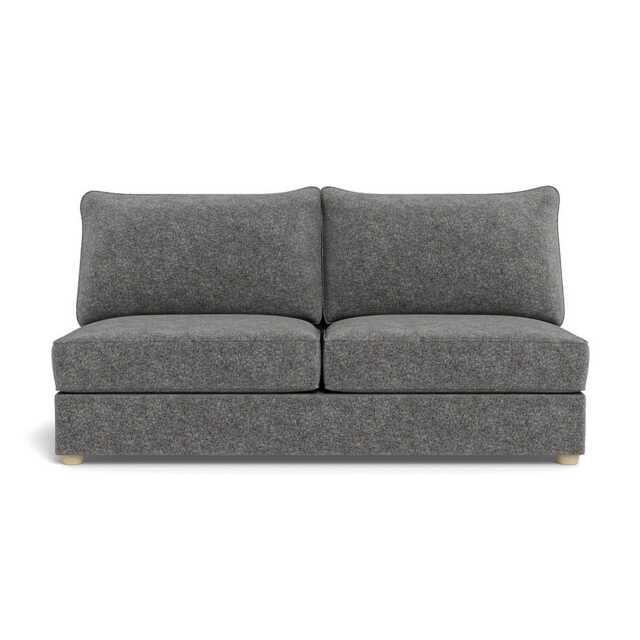 Heal's Tailor Large Armless Unit Melton Wool Shale Natural Feet