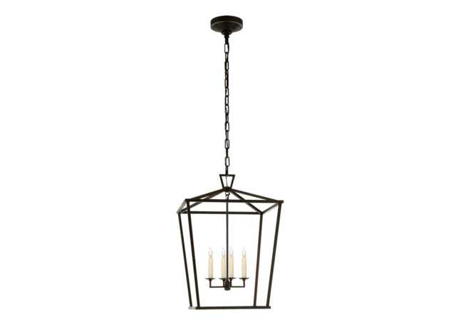 Visual Comfort Darlana Lantern Pendant Light Aged Iron Medium
