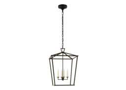 Visual Comfort Darlana Lantern Pendant Light Aged Iron Medium