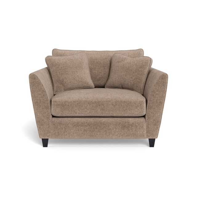 Heal's Torino Loveseat Boucle Velvet Rocky Black Feet