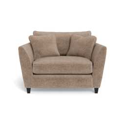 Heal's Torino Loveseat Boucle Velvet Rocky Black Feet