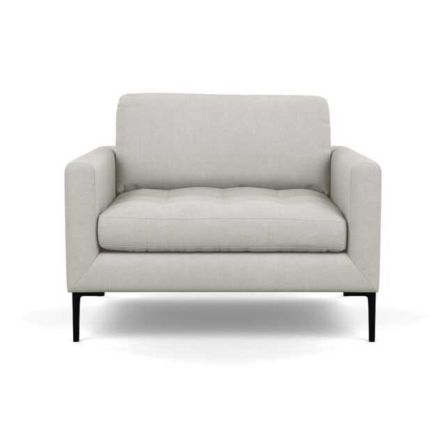 Heal's Eton Loveseat Capelo Linen-Cotton Sea Salt Black Feet