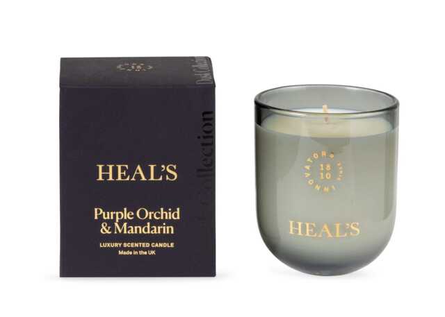Heal's Dusk Purple Orchid & Mandarin Scented Glass Candle