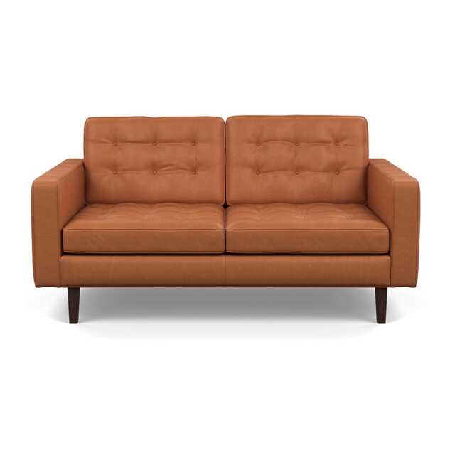 Heal's Hepburn 2 Seater Liena Leather Brown 680 Black