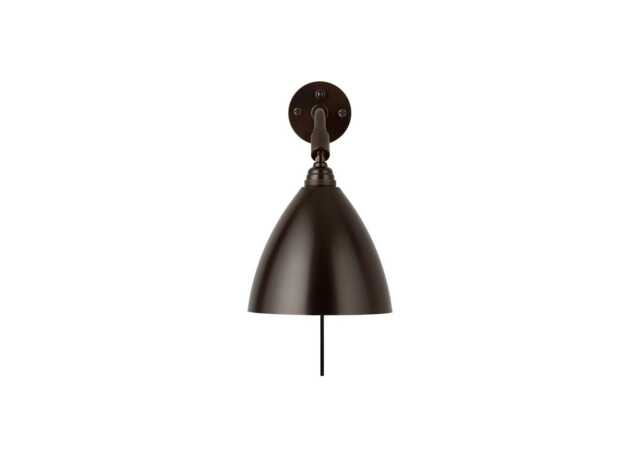 Gubi Bestlite BL7 Wall Lamp Black Brass Base Black Shade
