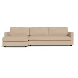 Heal's Nimbus II 4 Str Corner Chaise LHF Capelo Linen-Cotton Bamboo Black Feet