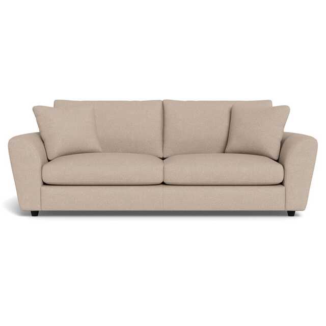 Heal's Snooze 5 Seater Sofa Boucle Tweed Pearl Black Feet
