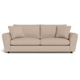 Heal's Snooze 5 Seater Sofa Boucle Tweed Pearl Black Feet