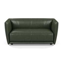 Heal's Valley 2 Seater Sofa Stonewash Vintage Green Walnut Stain Feet