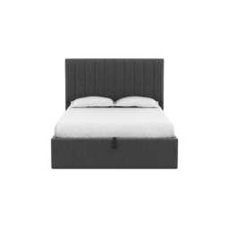 Heal's Lift Storage Divan King Melton Wool Granite Natural Feet