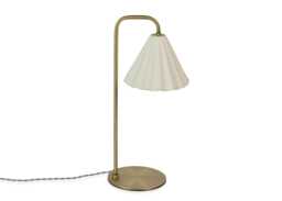 Heal's Monroe Porcelain Table Lamp White & Brushed Gold