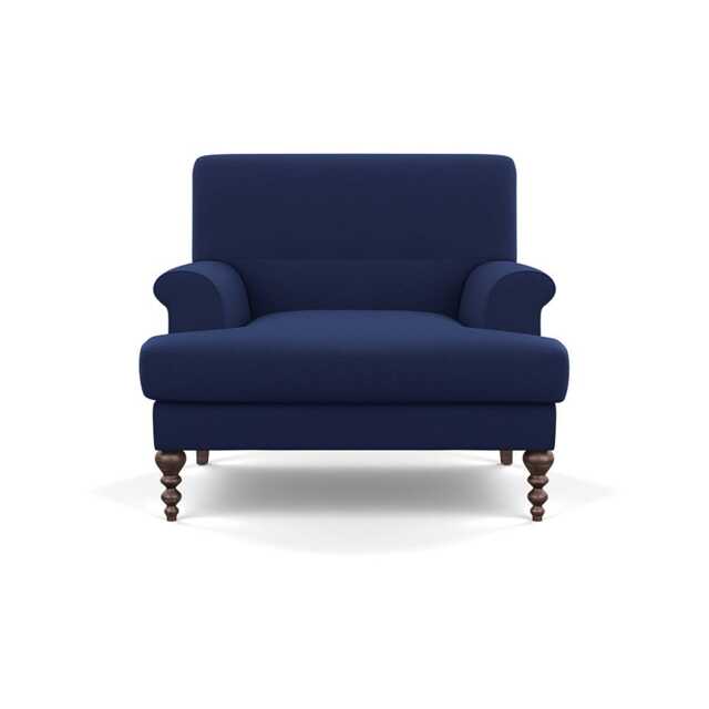 Scp Oscar Formal Armchair Melton Wool New Navy Walnut Feet