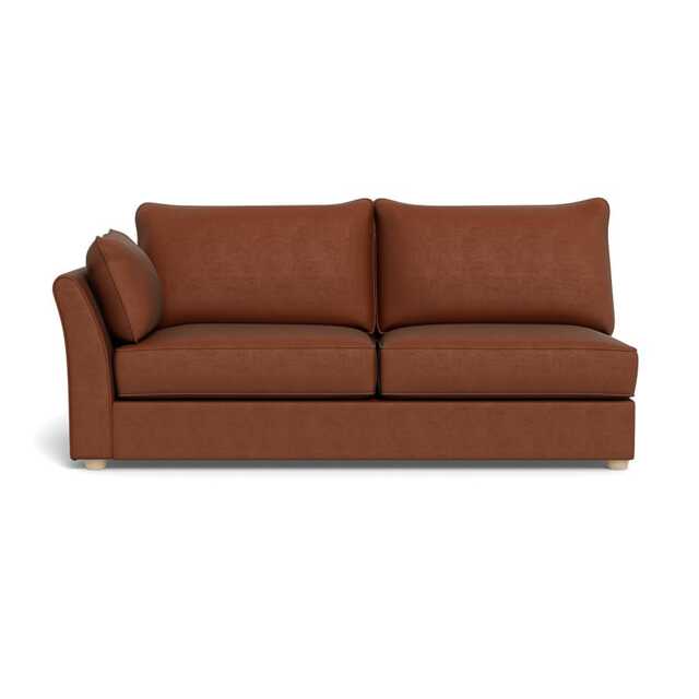 Heal's Tailor Large Corner Unit Left Hand Facing Smart Luxe Velvet Tawny Natural Feet