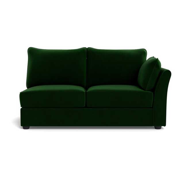 Heal's Tailor Medium Right Hand Facing Corner Unit Smart Velvet Forest Black Feet
