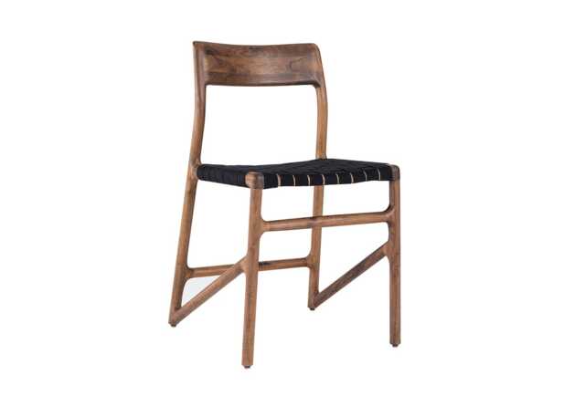 Gazzda Fawn Dining Chair Walnut & Black Webbing