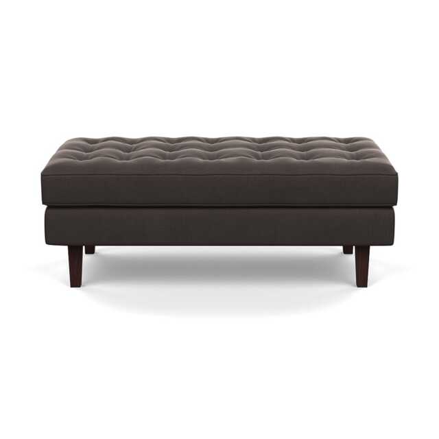 Heal's Hepburn Ottoman Nobilis Velvet Sable Wenge Feet - image 1