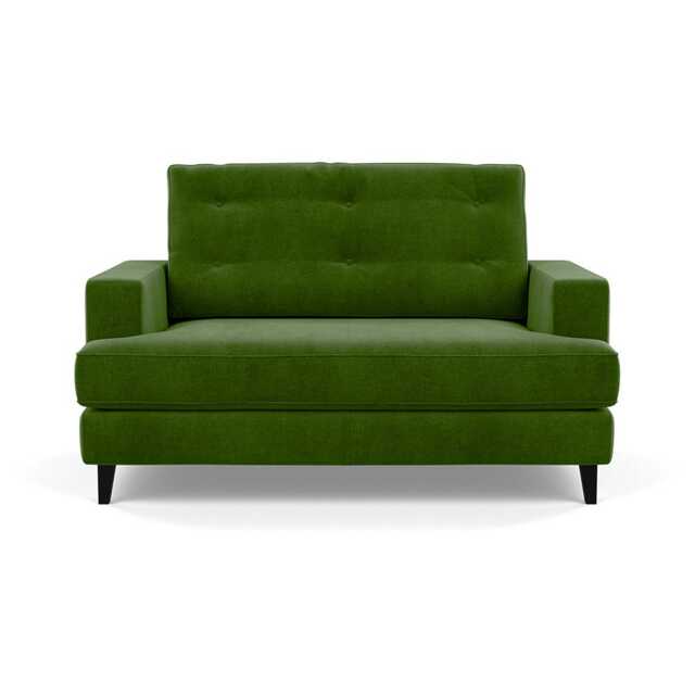 Heal's Mistral Loveseat Smart Luxe Velvet Grass Black Feet