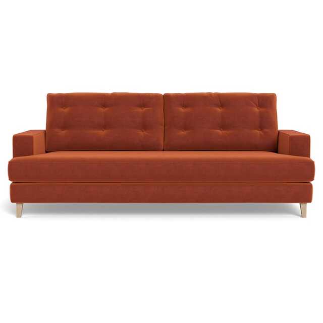 Heal's Mistral 4 Str Sofa Cotton Velvet Russet Natural Feet - image 1