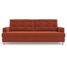 Heal's Mistral 4 Str Sofa Cotton Velvet Russet Natural Feet - thumbnail 1