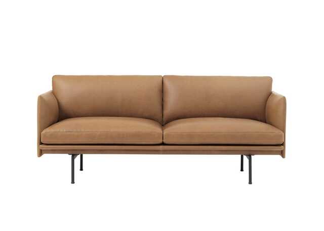 Muuto Outline 2 Seater Refine Leather Cognac - image 1
