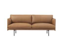 Muuto Outline 2 Seater Refine Leather Cognac - thumbnail 1