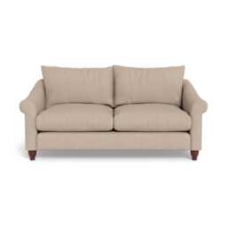 Heal's Devon 3 Seater Boucle Tweed Pearl Walnut Stained Beech Feet