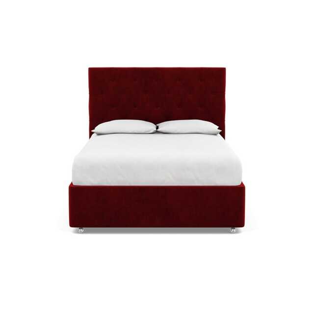 Heal's Balmoral Headboard King Smart Luxe Velvet Mulberry - image 1
