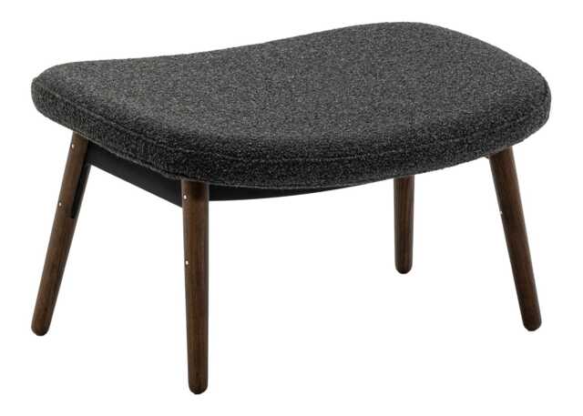 Case Ella Ottoman in Walnut and Boucle Slate