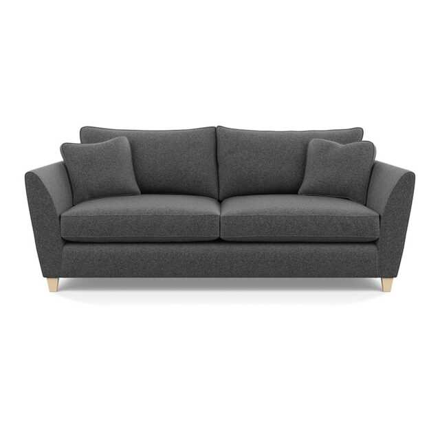 Heal's Torino 4 Seater Sofa Melton Wool Granite Natural Feet