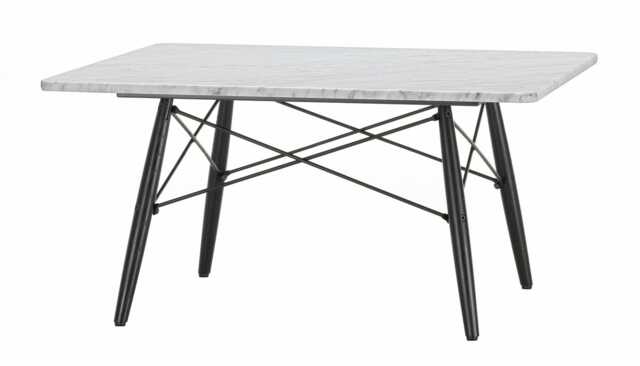Vitra Eames Rectangular Coffee Table Black Ash Base Marble