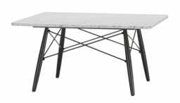 Vitra Eames Rectangular Coffee Table Black Ash Base Marble