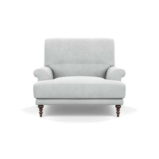 Scp Oscar Informal Armchair Broad Weave Tin Walnut Feet
