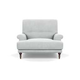 Scp Oscar Informal Armchair Broad Weave Tin Walnut Feet