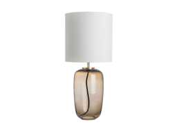 Hadeland Glassverk Vega Table Lamp Cocoa & Brass with White Shade