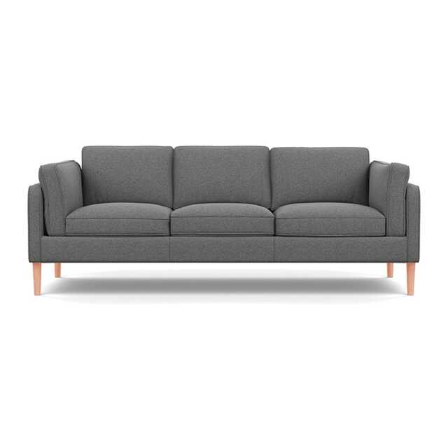 Heal's Sonno 4 Str Sofa St Moritz Wool Light Grey 157 Natural Feet - image 1