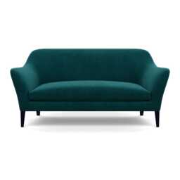 Heal's Wallis 3 Seater Sofa Smart Luxe Velvet Ocean Black Feet - thumbnail 1