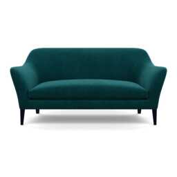 Heal's Wallis 3 Seater Sofa Smart Luxe Velvet Ocean Black Feet - thumbnail 2
