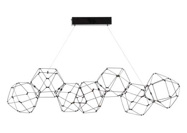 Heal's Supernova LED Long Pendant Light Black Chrome