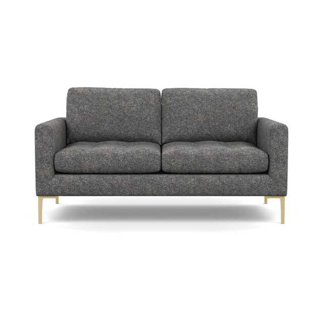 Heal's Eton 2 Seater Sofa Melton Wool Shale Brass