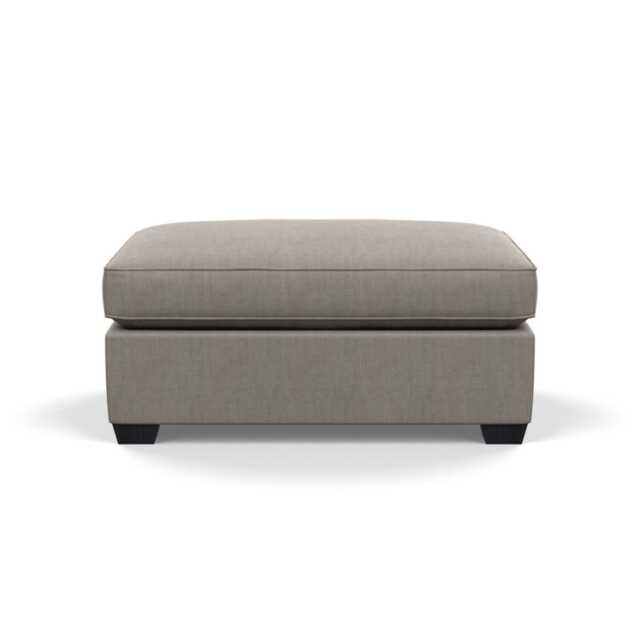 Heal's Torino Footstool Broad Weave Pebble Black Feet