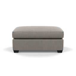 Heal's Torino Footstool Broad Weave Pebble Black Feet