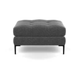 Heal's Eton Footstool Melton Wool Granite Black Feet