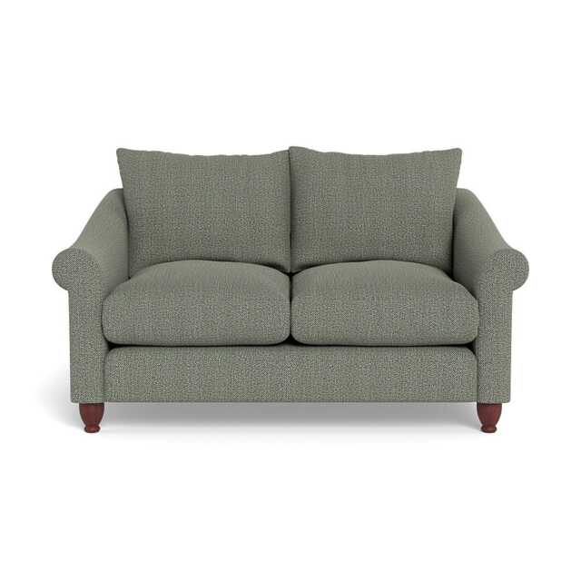 Heal's Devon 2 Seater Boucle Tweed Lapis Walnut Stained Beech Feet