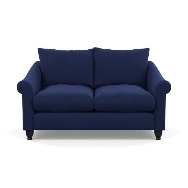 Heal's Devon 2 Seater Melton Wool New Navy Black Stain Beech Feet - image 1