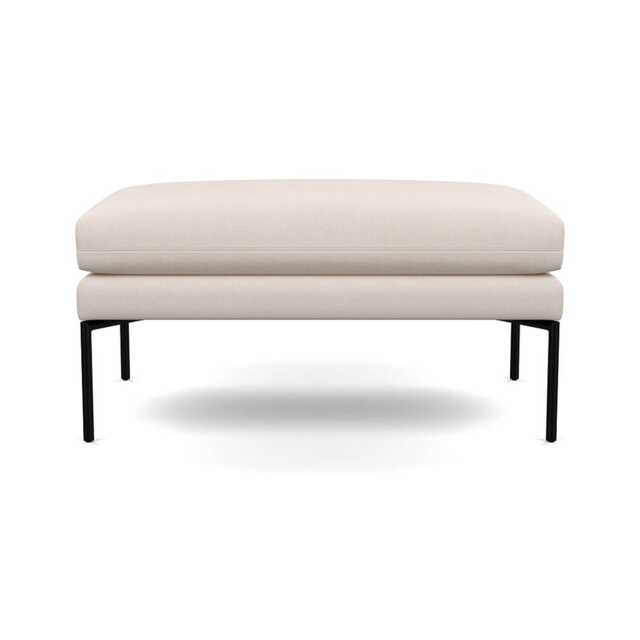 Heal's Matera Large Ottoman Siena Cotton Natural Black Feet